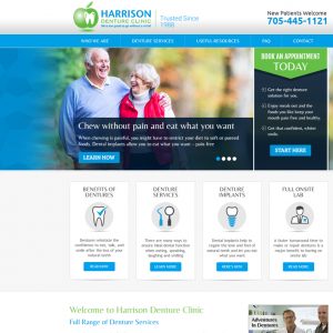 Harrison Denture Clinic-web design