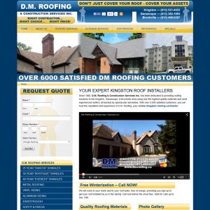 DM Roofing-web design